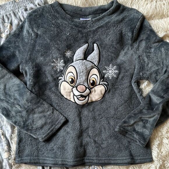 Disney Bambi Thumper Long Sleeve Top & Pants Pajama Set Lounge Size small 4-6 - Picture 4 of 9